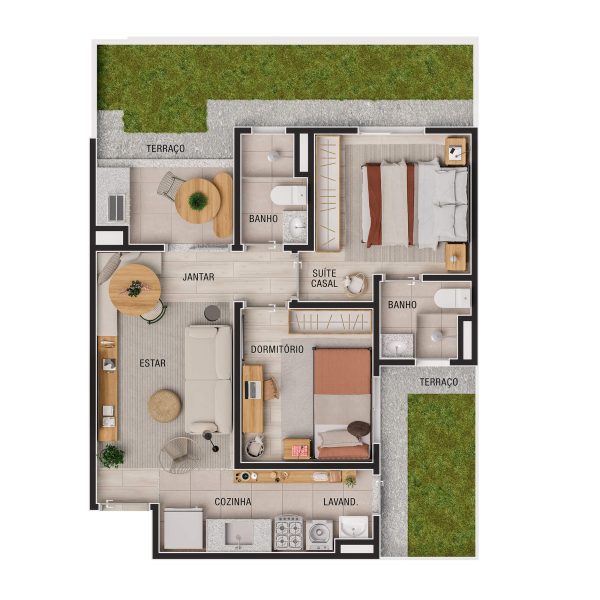 galeria_mansoes_top_life_campinas_santo_antonio_imovel_ (1)- Planta 2 dormitórios (1 suíte) • 46,72m² + 19,18m² (final 3)