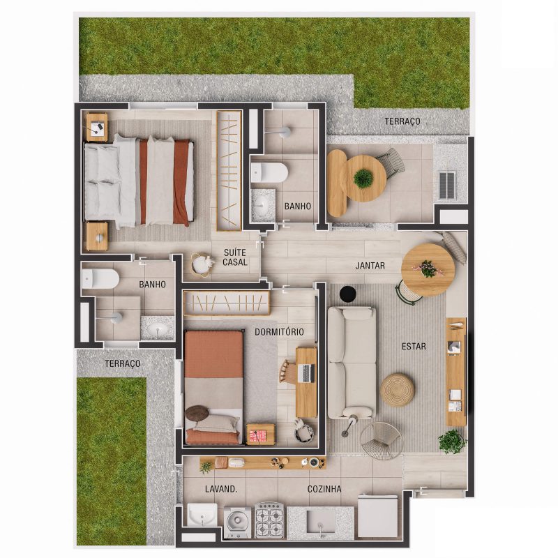 galeria_mansoes_top_life_campinas_santo_antonio_imovel_ (1) - Planta 2 dormitórios (1 suíte) • 47,09m² + 19,20m² (final 1)