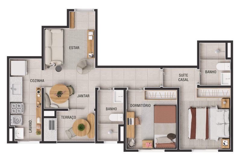galeria_mansoes_top_life_campinas_santo_antonio_imovel_ (1) - Planta 2 dormitórios (1 suíte) • 50,66m² (final 5)